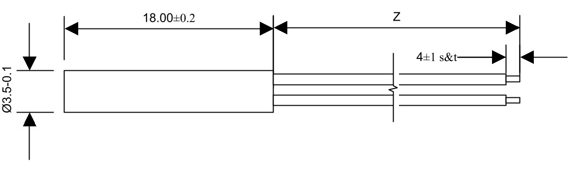 Technische Zeichnung Reedsesor Flachgehäuse MMS-228